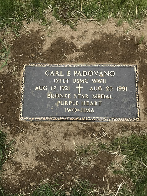 Carl Padovano's Grave marker